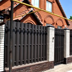 Забор из металлоштакетника 2м