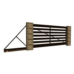 Откатные ворота с ранчо