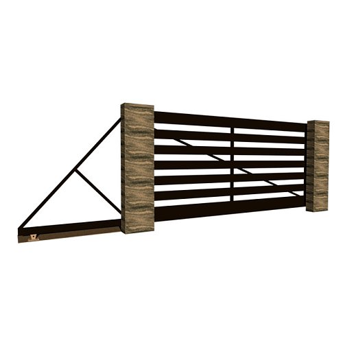 Откатные ворота с ранчо