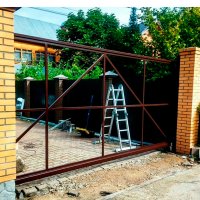 Монтаж откатных ворот под ключ