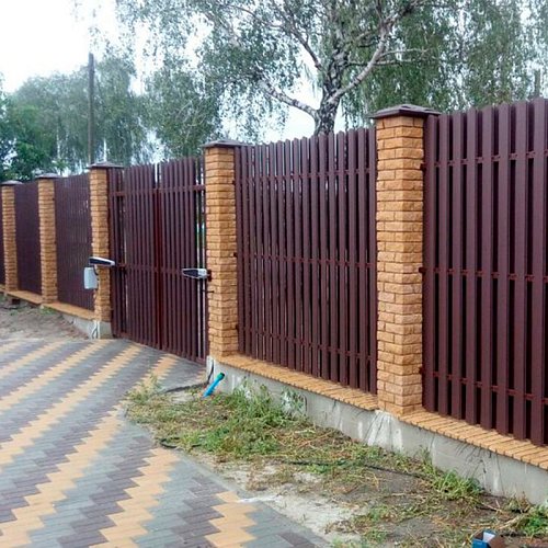 Забор из металлоштакетника 1,7м