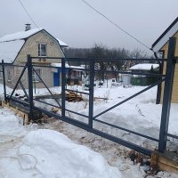 Откатные ворота с калиткой