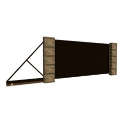 Откатные ворота с профлистом