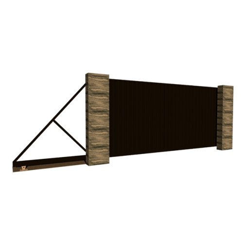 Откатные ворота с профлистом